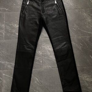 Alexander McQueen Black leather Skinny Jeans